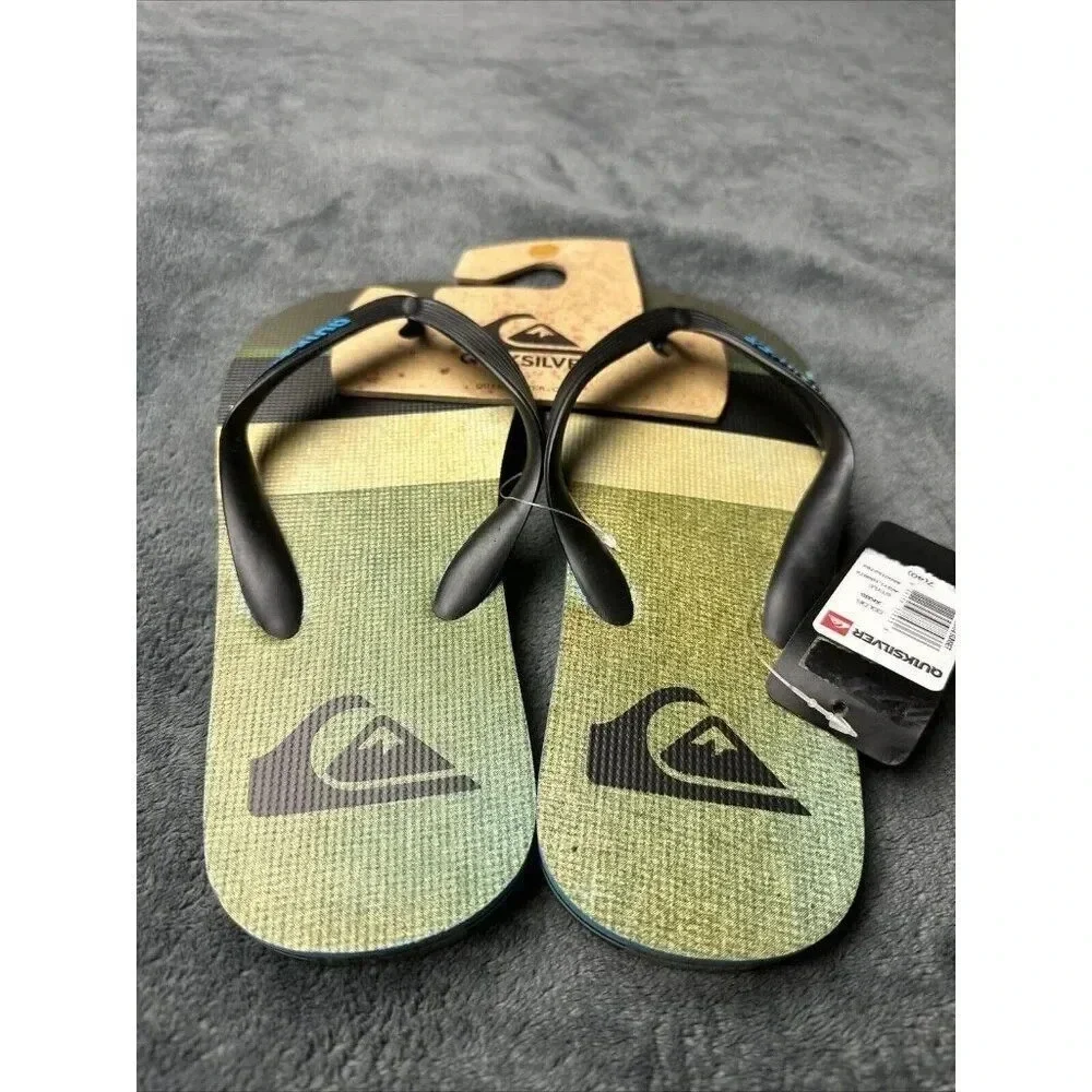 Quiksilver Men’s Molokai Sunset Flip Flop Black Sandals Size 7